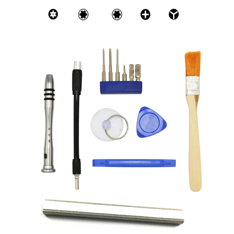 Professional Repair Full Tool Kit Security Screwdriver Game Bit Set Brush conductive foam sponge For Nintendo Nintend Switch NS |