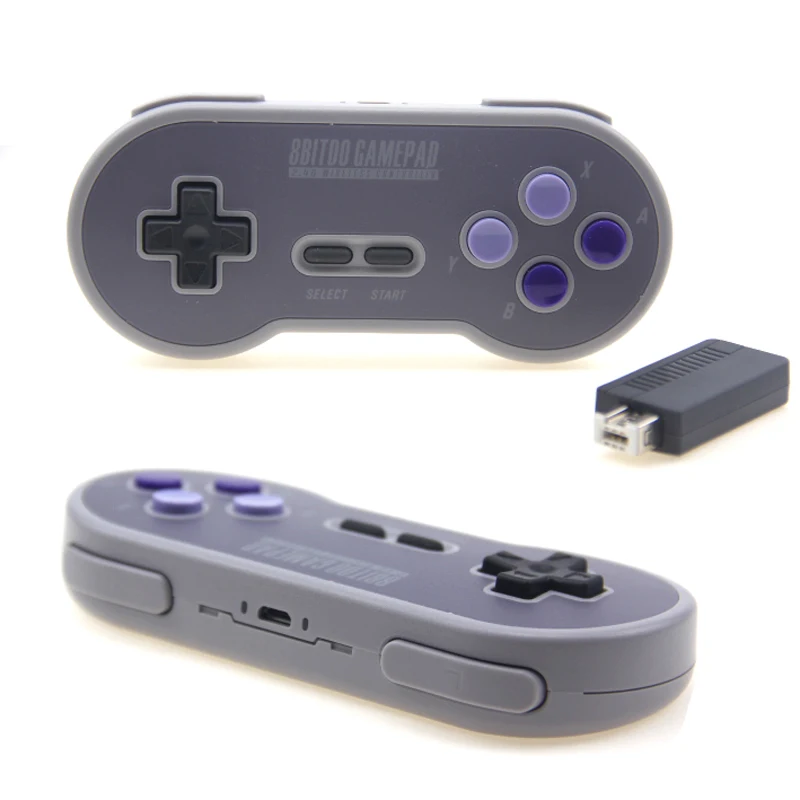 8Bitdo SF30/SN30 Pro 2,4G USB Беспроводной и Bluetooth контроллер геймпад для SNES Classic Edition вибрации движения управления USB-C