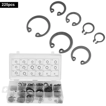 

225pcs Internal & External Snap Retaining Ring Circlip Assortment Box Set 18 Sizes