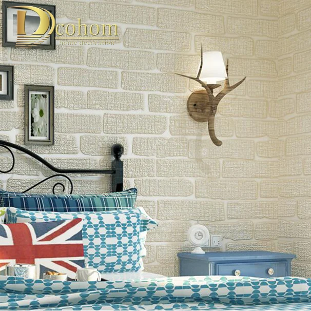 Mediterranean Beige Green Grey Brown Embossed Brick Wall Wallpaper Bedroom Living room Modern Decoration 3D Wall paper Mediterranean Beige Green Grey Brown Embossed Brick Wall Wallpaper Bedroom Living room Modern Decoration 3D Wall paper