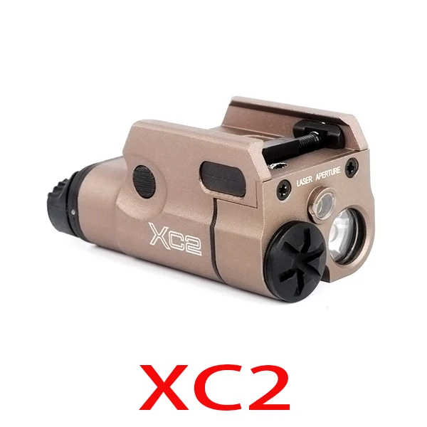SF Высокий люмен XC1 и XC2 красный точечный лазерный светильник компактный пистолет Флэш-светильник 20 мм тактический светодиодный мини белый светильник для страйкбола - Цвет: TAN XC2