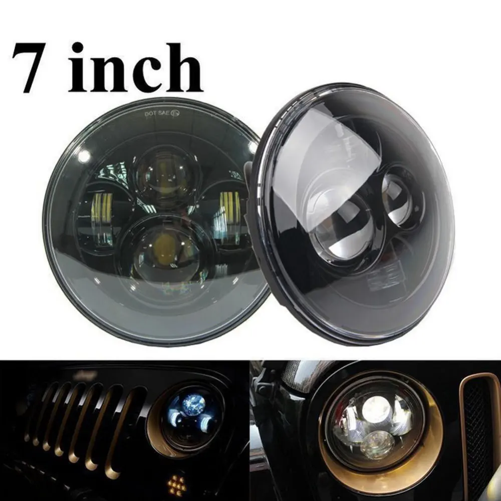 7'' Harley LED Headlight 40W 7 INCH Headlamp Kit Motorcycle Headlight