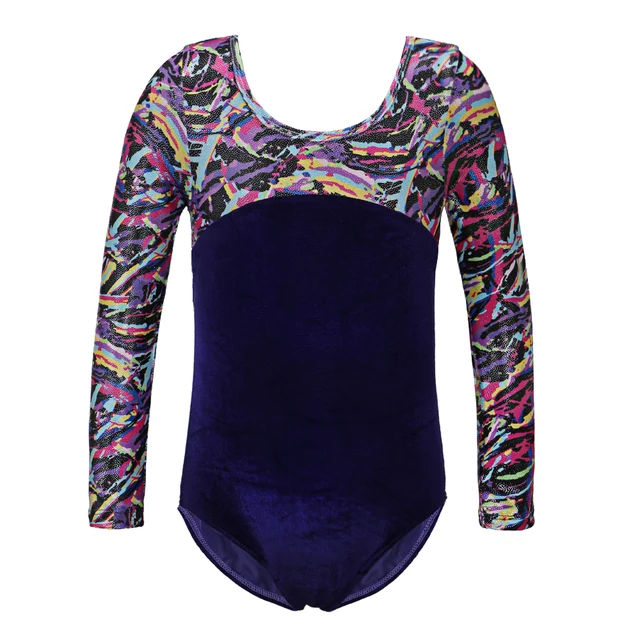 Toddler Girls Long Dance Athletic Leotards Ballet Plus Size Child Teens