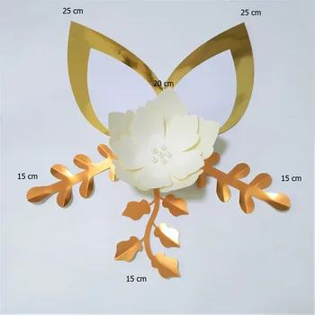 

2019 Ivory DIY Cardstock Paper Flowers Artificial Flower For Birthday Backdrop Decorations Special Party Deco