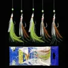 5PCS/Set 5 Combination Fishhook Fishing Lure Set Artificial Silicone Bait False skin Luminous Bead Flies Rattlin Sabiki ► Photo 1/5
