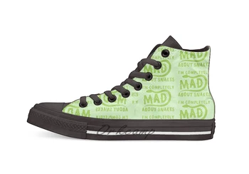 

I'm completely MAD about snakes Novelty Design Casual Canvas Shoes Custom shoes Drop Shipping