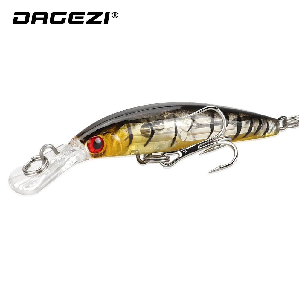 

DAGEZI 1pcs Hard Bait 7CM/4G Fishing Minnow Lure 0.6-1.8M Diving depth Artificial Bait For Carp Fishing Tackle pesca