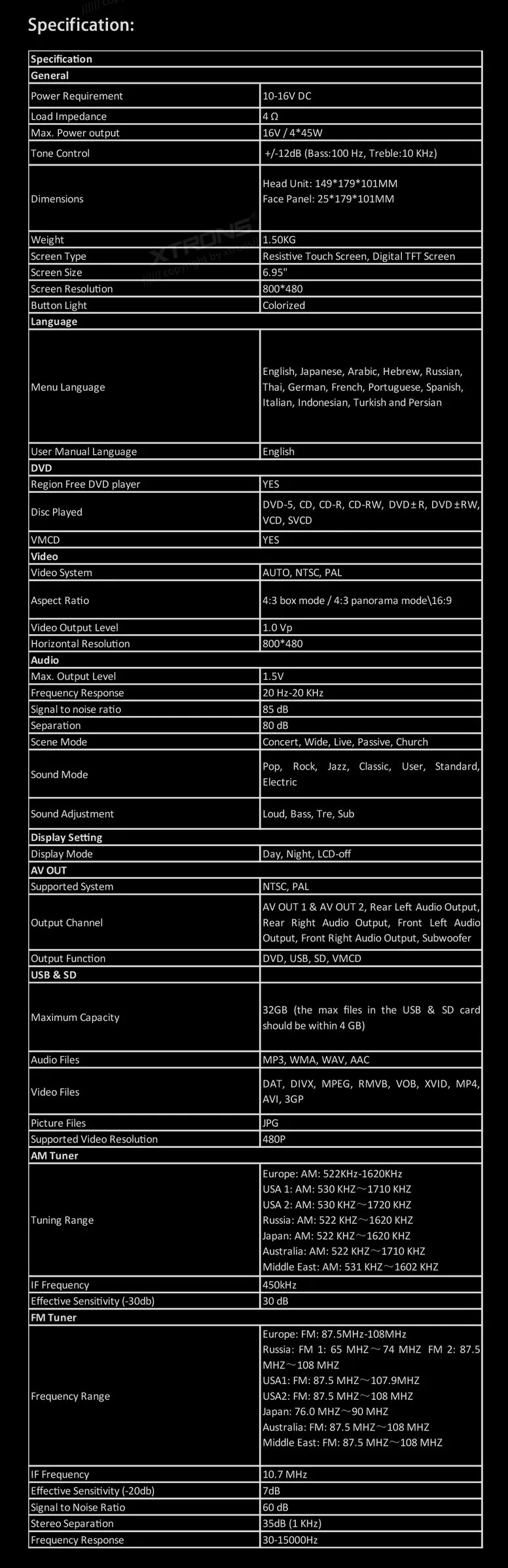 Best XTRONS 6.95" HD Digital TFT Touch Screen car radio GPS Navigator 2 Din Car DVD Player Steering Wheel Control /Front DVR Camera 21 Best XTRONS 6.95" HD Digital TFT Touch Screen car radio GPS Navigator 2 Din Car DVD Player Steering Wheel Control /Front DVR Camera 21