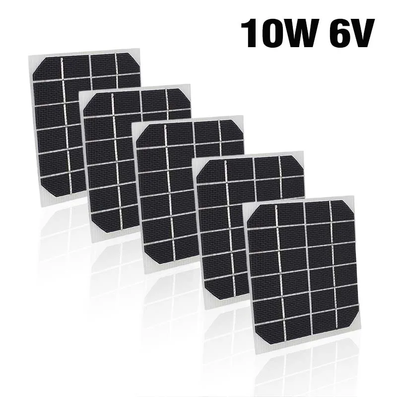 

5pcs Waterproof 10W 6V Mini Solar Panel Cell Power Module Battery Toys Charger Light