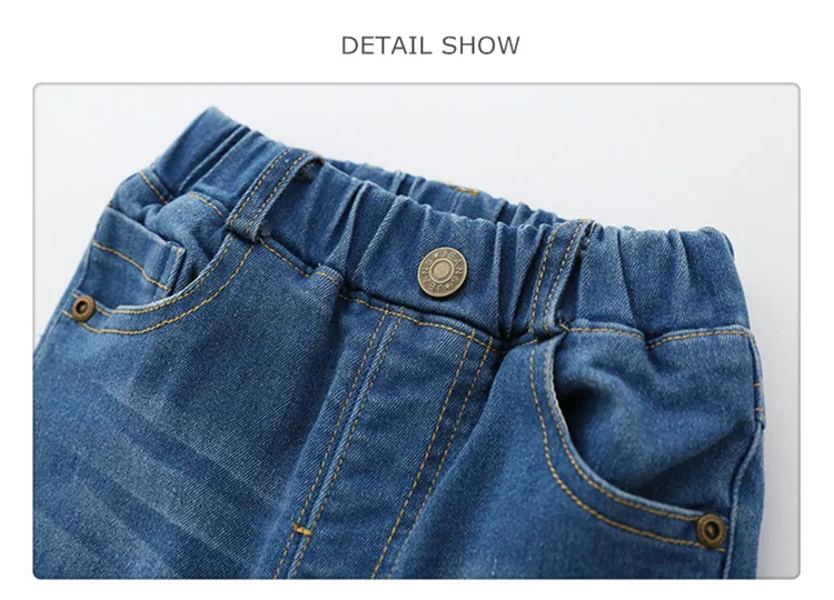 1-6 y children baby boy denim jeans winter pants velvet thick warm trousers toddler jeans for boys elastic waist kids clothes (5)