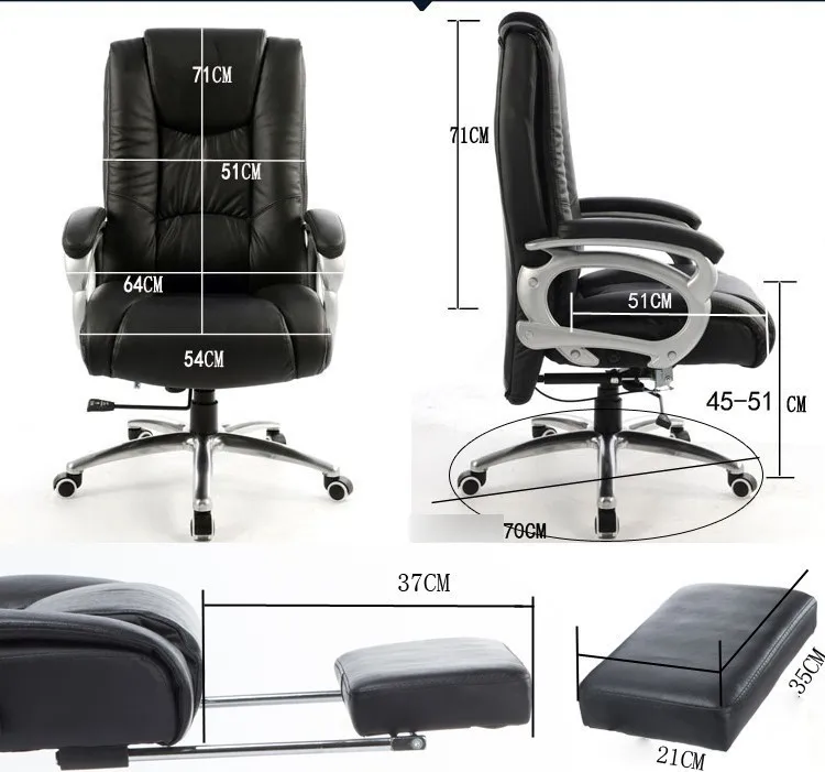 ЕС Бесплатная доставка кожа может лежать спинка дома для работы в офисе компьютер кабинет поворотный стул более комфортный silla геймер