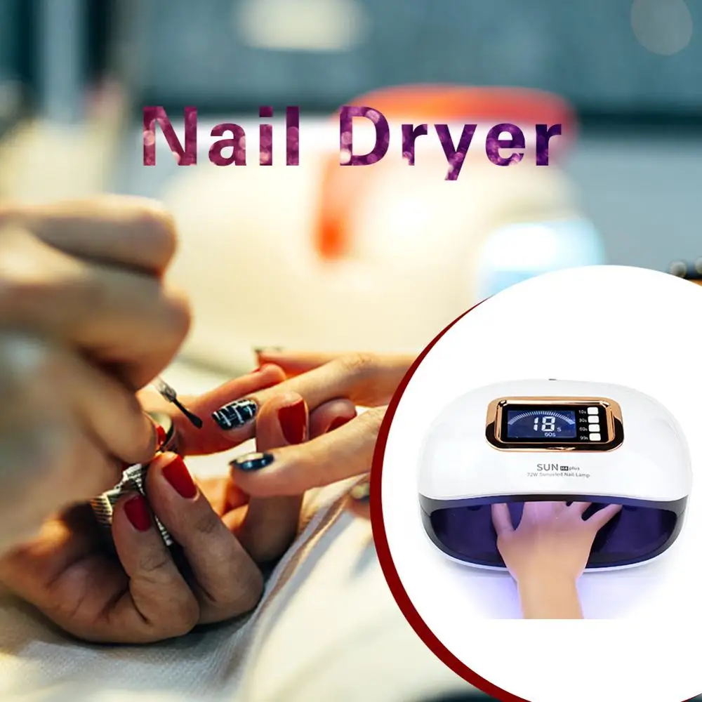 

Lamp Lamp For Manicure Nails UV LED Nail Lamp 72W Curing Gel Polish Varnish Machine Lampara Led Manicura Gel Nail Lamp