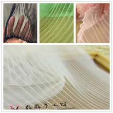 5 метров 158 см ширина вечерние платья плиссированная мятая сетчатая ткань Белый Розовый Синий мятая тюль сетка ткань для органной юбки платье