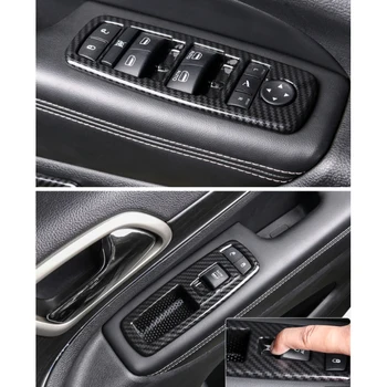 

ABS Carbon fiber Window Switch Panel Cover Trim 1 Set of New Universal