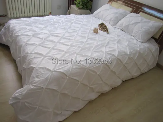 White Diamond Pintuck Duvet Cover Set 3 Pc Pure Cotton Bedding 200 White Diamond Pintuck Duvet Cover Set 3 Pc Pure Cotton Bedding 200 Thread Count In