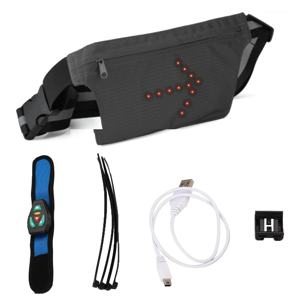 

Durable LED Warning Pocket Remote Control LED Sports Pocket LED Riding Pocket Lithium Battery Motion Portable USB Outdoors