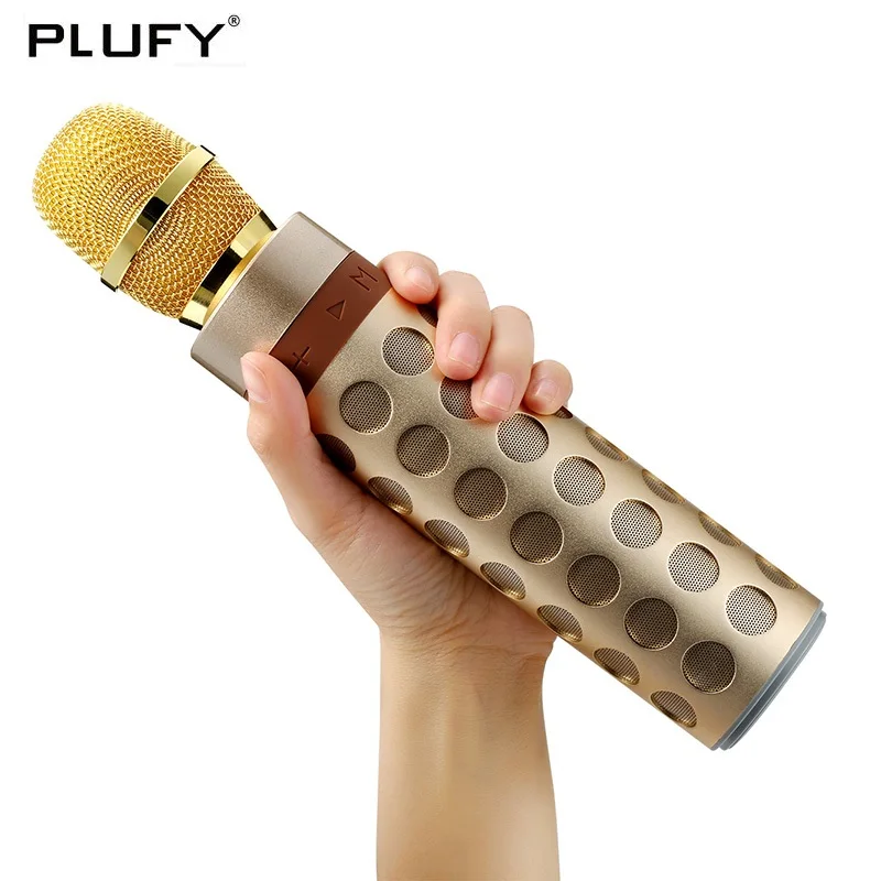 PLUFY Bluetooth Speaker Wireless Karaoke Microphone 2-in-1 Handheld Sing Recording Portable KTV Player MP3 for iOS/Android PLUFY Bluetooth Speaker Wireless Karaoke Microphone 2-in-1 Handheld Sing Recording Portable KTV Player MP3 for iOS/Android
