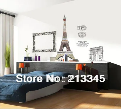 Fundecoration Paris Francia Arco Del Trofeo Torre Eiffel Diseno Arquitectonico Decoracion Del Hogar Pegatinas De Pared Calcomanias Arte Mural Designer Wall Stickers Wall Stickerdecorative Wall Stickers Aliexpress