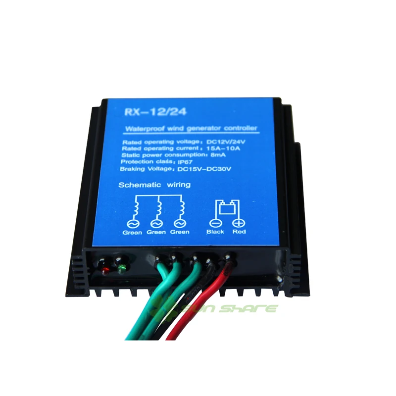 

hot selling Max power simple wind controller with IP 67 100w-600w Waterproof function ,connect with battery directly 12v or 24v