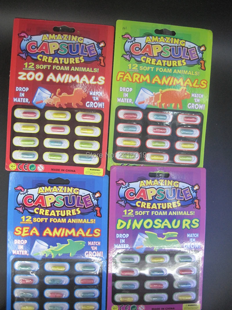 Pack of Magic Growing Animals Capsules Favor Party Gift Bag Fillers Prize Prizes-2