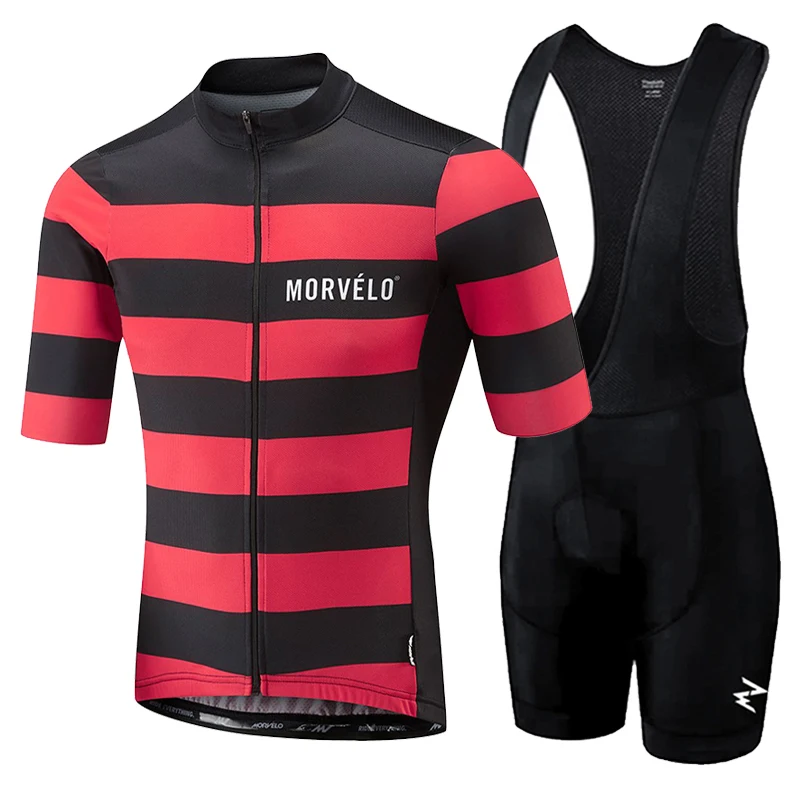 Летняя мужская одежда Morvelo, комплекты одежды для велоспорта, с коротким рукавом, MTB, дышащий комбинезон, шорты, Майо, набор для велоспорта, гелевая подкладка