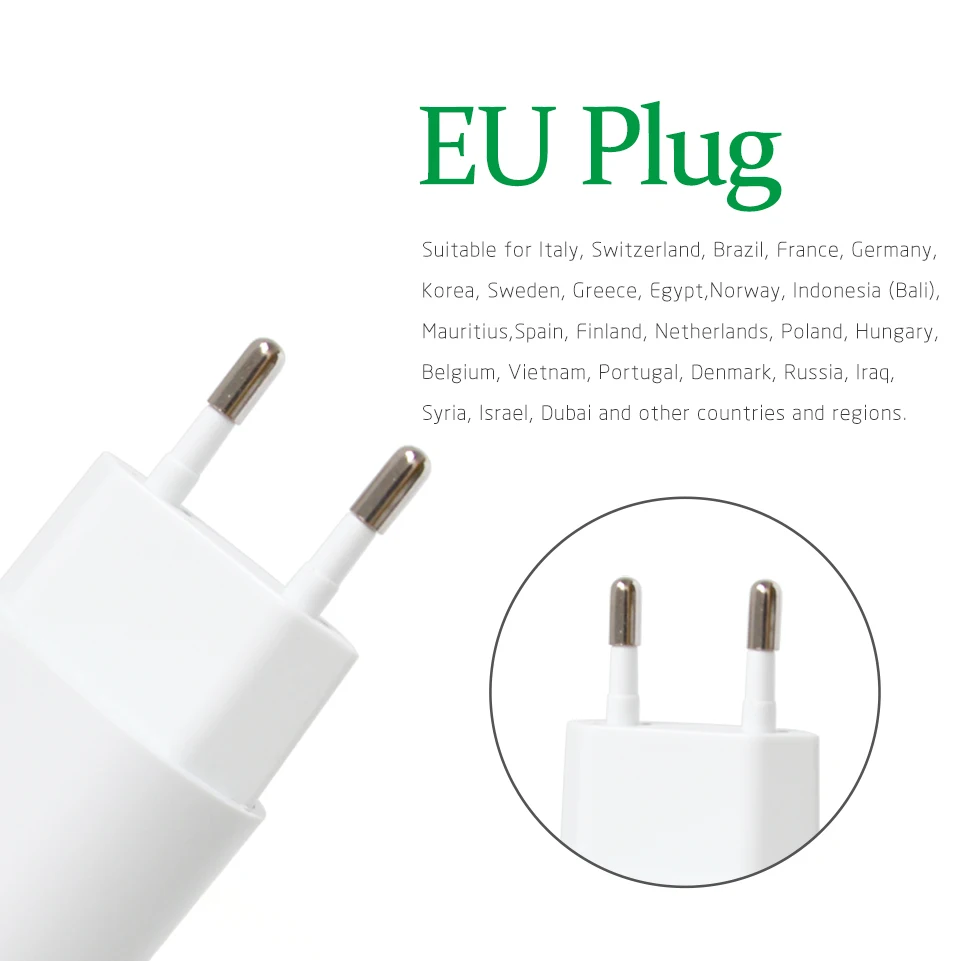 1PC EU Adapter Plug 5V2.4A Dual USB Charger For Smart Mobile Phone ACDC Adaptor Travel in Italy Switzerland Brazil France (4)