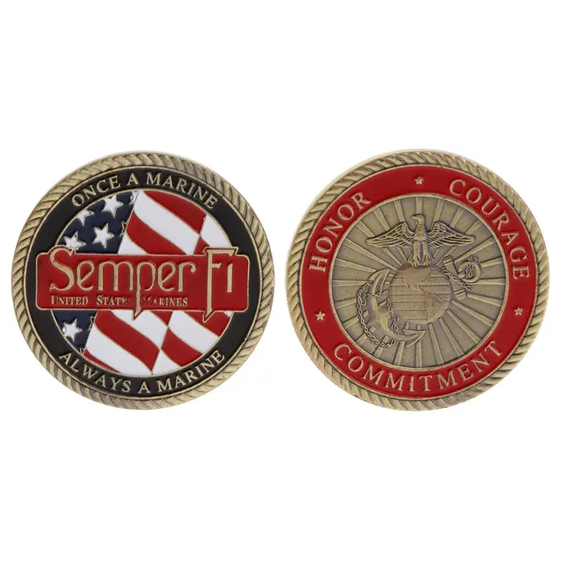 

Commemorative Coin America Marine Corps Motto Honor Courage Commitment Collection Craft Art Collectible Coins Souvenir