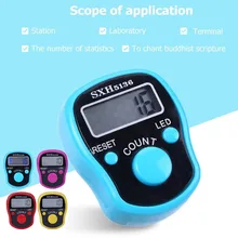 Будда-пение счетчик электронный счетчик пластик со светом Портативный Multi-function дома ЖК-экран на открытом воздухе палец кольцо