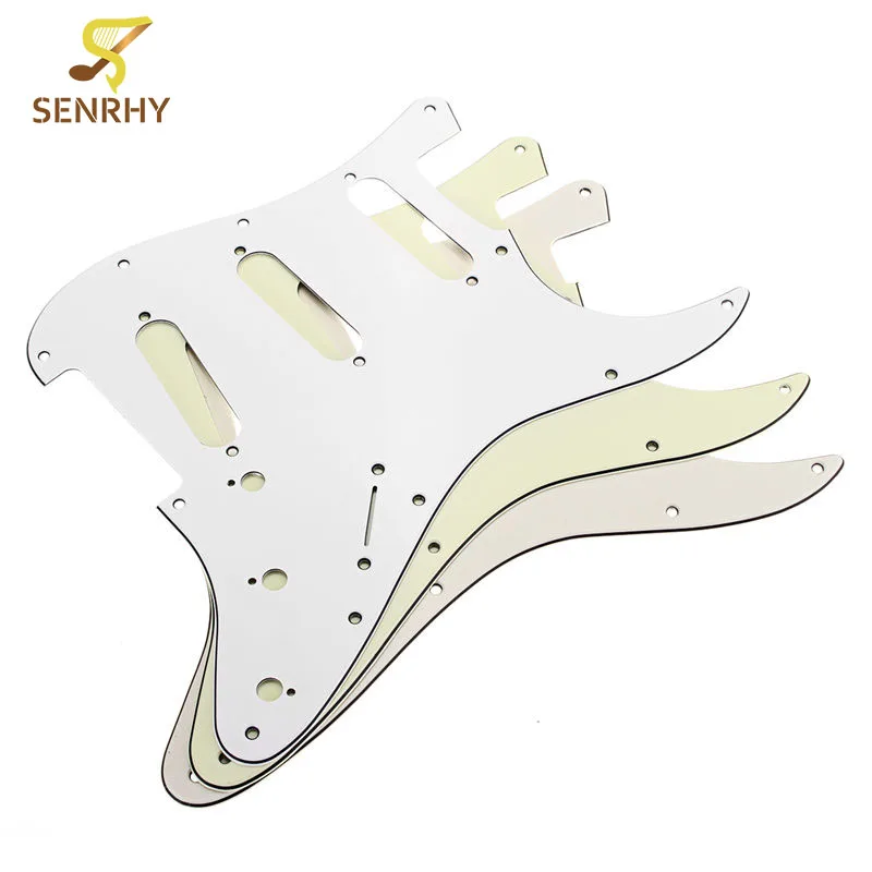 

SENRHY 3ply Guitar Pickguard DIRECT FIT For USA/Mex -Stratocaster Strat 3Color Guitar Pickguards Parts & Accessories Hot Sale