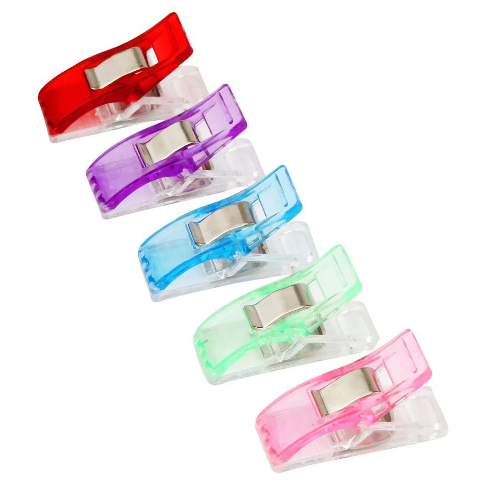 MUQGEW percha 20 piezas coloriunids de costura colcha de plástico de encuadernación pinzas paquete pinzas ropa multicolor clavijas