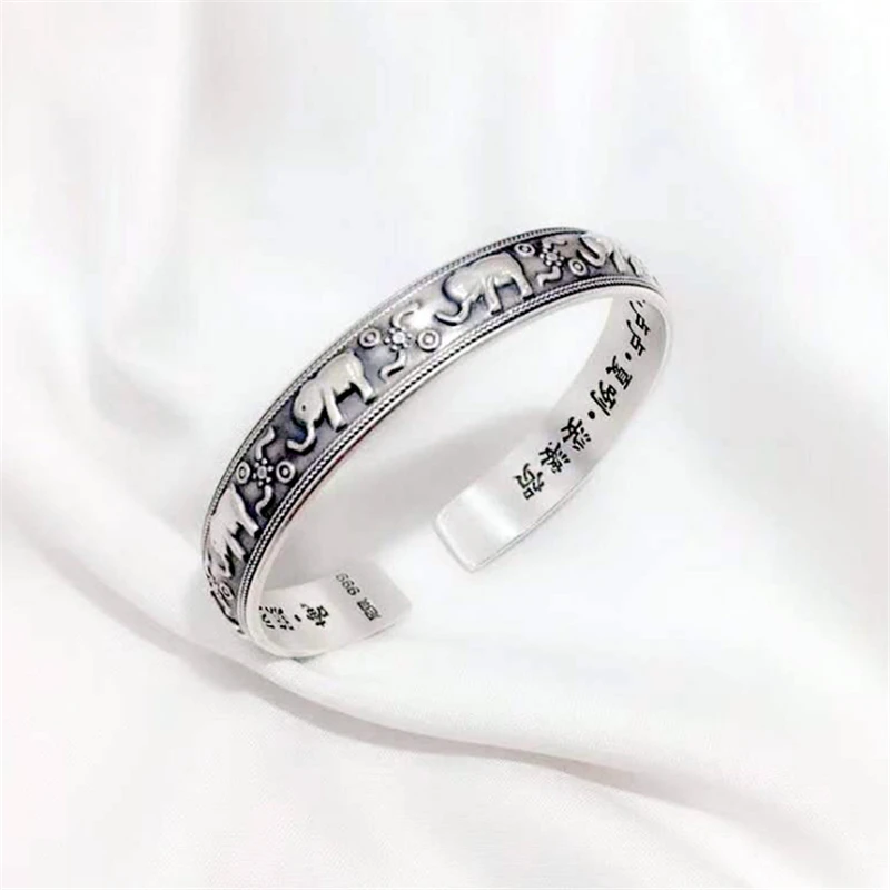 925 Щепка животных Слон буддизм браслеты для женщин люксовый бренд индийская женщина браслет ногтей манжеты серебро рука ювелирные изделия