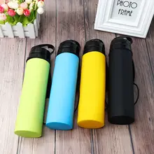 600 мл портативная силиконовая бутылка для воды выдвижной складной кофе Бутылка Открытый путешествия питьевой складной Спорт напиток чайник