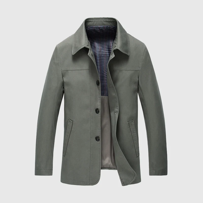 

men's pure cotton slim casual jacket male solid color business coats autumn 2019 leisure short style fashionable coat