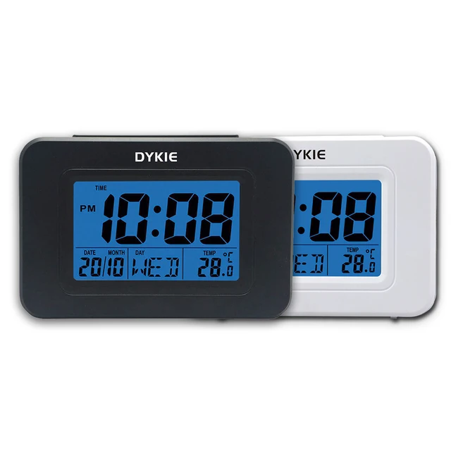 dykie led weather station digital thermometer alarm clock with free electronic calendar