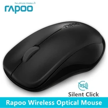 Original Rapoo Silent Wireless Optical Mouse Mute Button Click Mini Noiseless Game Mice 1000 DPI for Macbook PC Laptop Computer