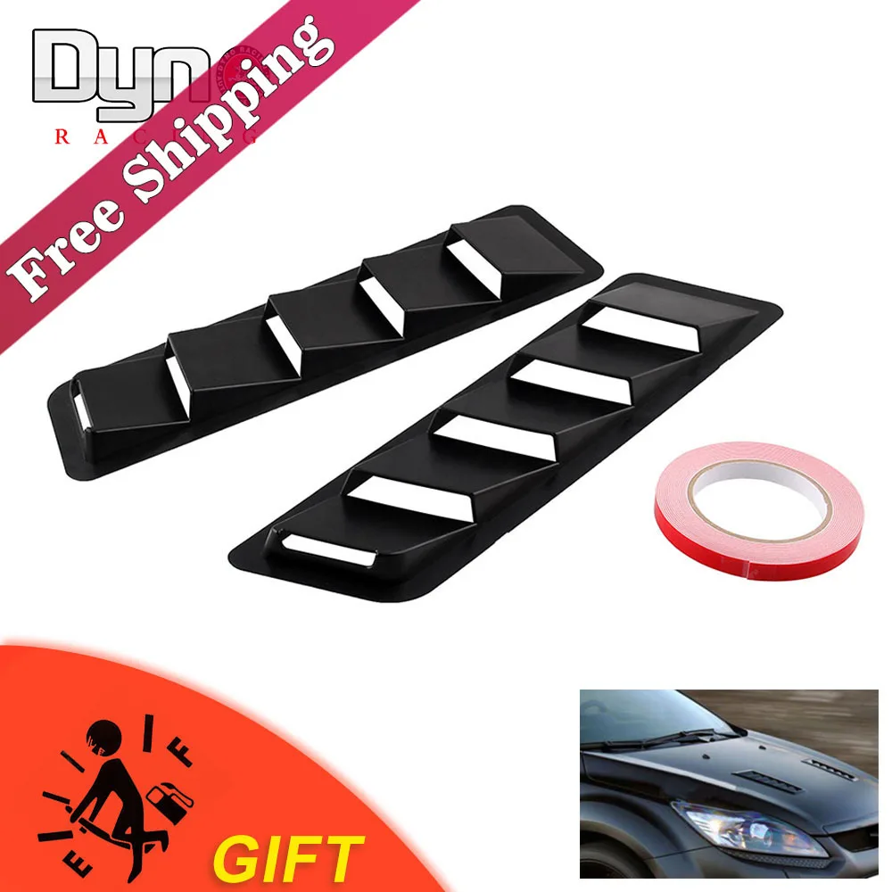 

Hood Vent Pair Vents Air intake Scoop Bonnet Louvers Spoiler Trim for Bmw Golf Nissan AMG Ford Mustang Subaru SSW007