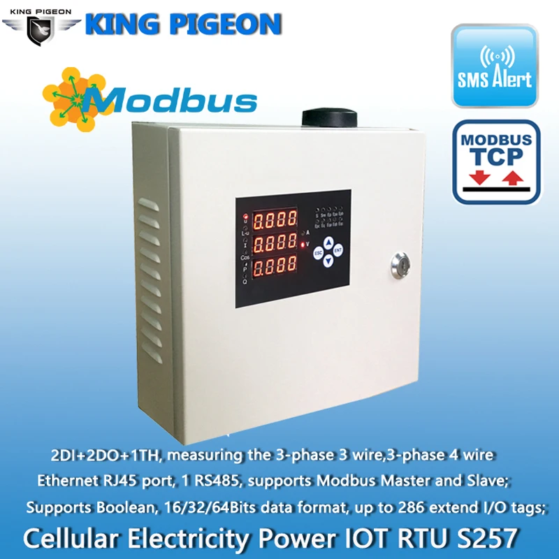 Real Time Electric Power Monitoring and Controlling System supports GSM Network or Ethernet integrated to Cloud Platform