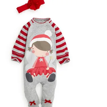 

Baby Rompers One-Pieces Baby Clothing Mother & Kids cotton baby Christmas rompers with cap baby apparel 2017 whole sale