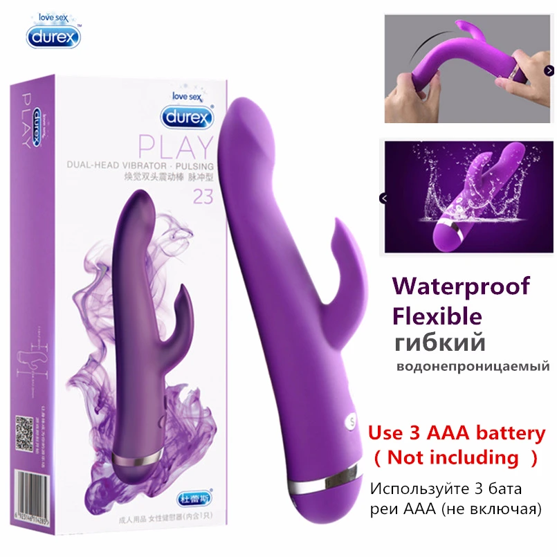 Вибратор Durex Rabbit 5 скоростей 2 двигателя вибрирующий водонепроницаемый