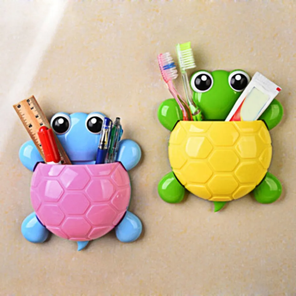 Bathroom Accessories Cartoon Cute Turtle Wall Sucker Toothbrush Holder Home Bathroom Children Suction Cup Toothbrush Hooks Bathroom Shelves Aliexpress