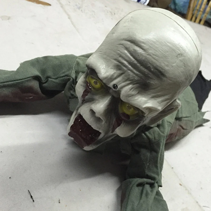 

Halloween Horror Decoration Induction Electric Toys Plastic Crawling Skull Haunted House Horror Props Frighten Halloween Party