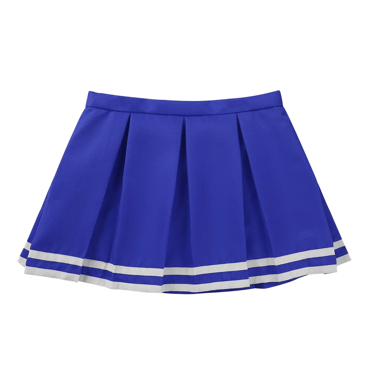 Детская школьная форма для Черлидинга для девочек; плиссированная юбка для Черлидинга с боковой молнией и полосками