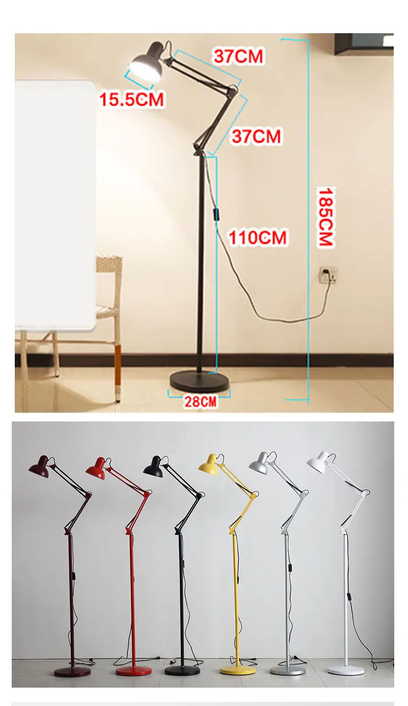 Современные Напольные лампы, напольный светильник, регулируемый торс, промышленный винтажный напольный светильник, Ретро лампа для гостиной, лофт, спальни, светильник ing