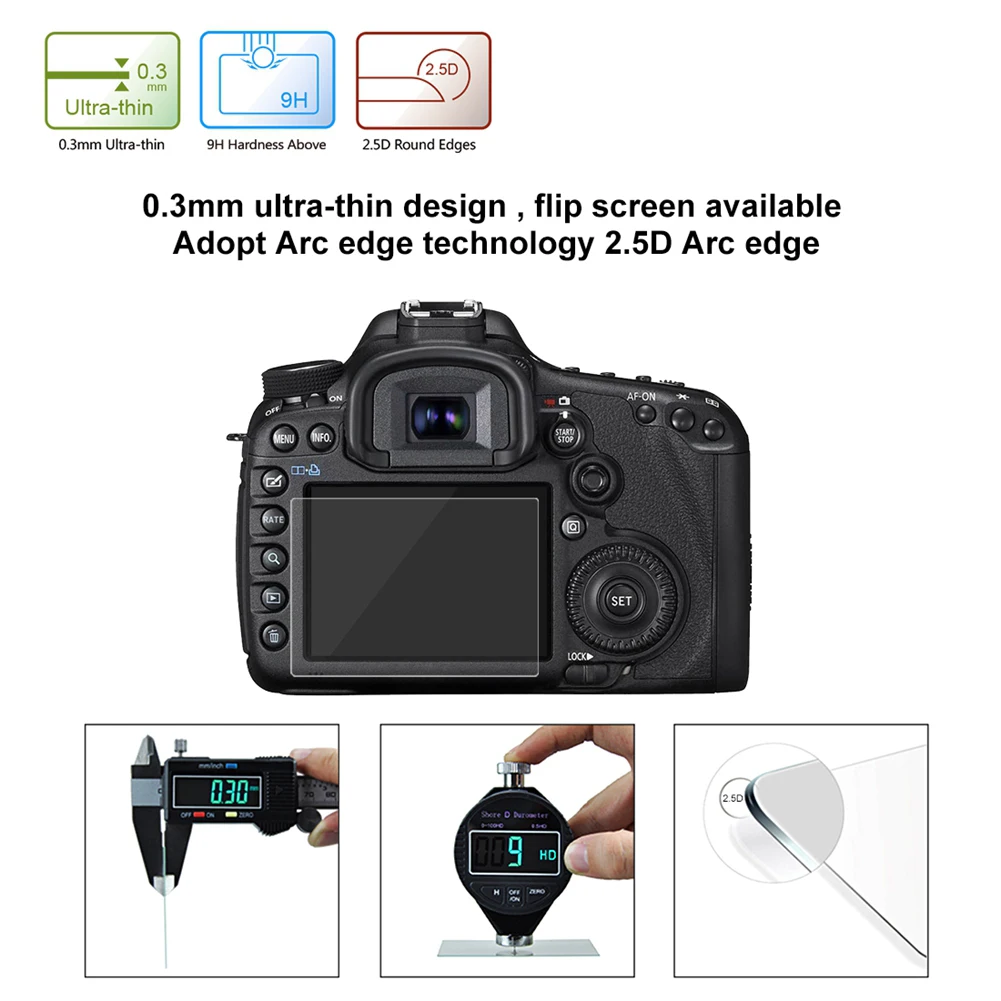 Canon EOS 700D LCD Tough Anti Scratch Cover VULCAN Glass Screen Protector 