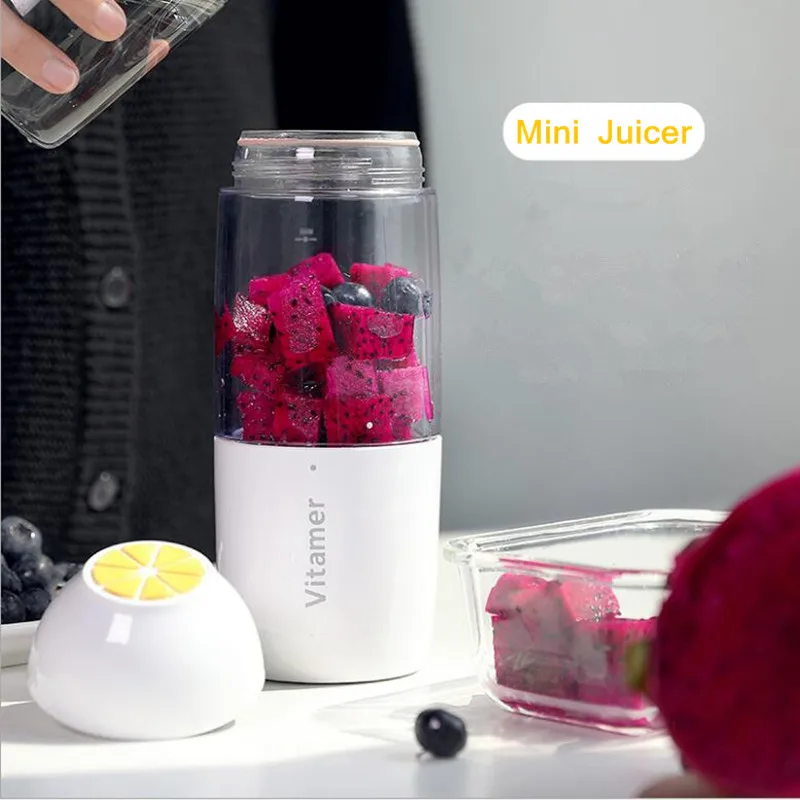 

Mini Juicer USB Charging Mode Portable Charging Treasure Function Small Juicer Blender Egg Whisk Fruits Mixer