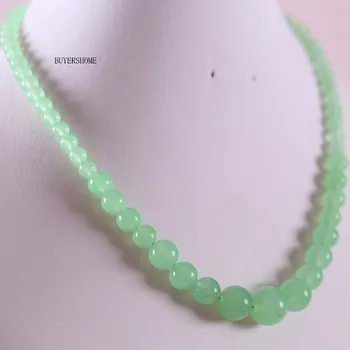 

Fashion Jewelry Natural Stone Round Bead Green Aventurine Necklace 18" 1Pcs E001