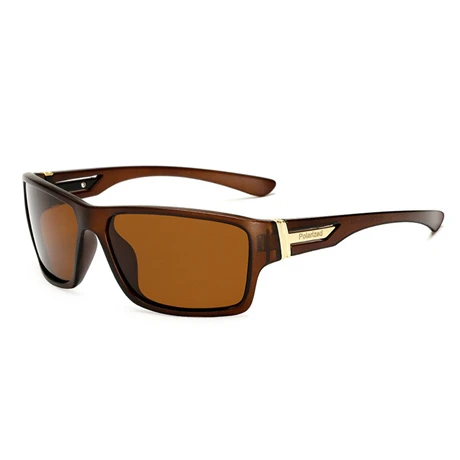 Новинка, поляризованные солнцезащитные очки, мужские очки для вождения, солнцезащитные очки для мужчин, безопасные Роскошные брендовые дизайнерские очки UV400 - Цвет линз: tea