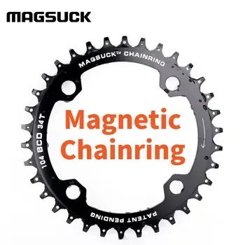

Magsuck Mountain Bike Dental plate Super strong magnetic force Stable chain design BCD104 34T 10/11Speed Bicycle Crank sprocket