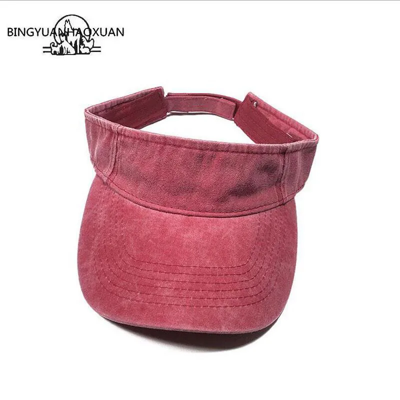 Пустой Топ Быстросохнущий хлопок мыть деним летний Воздухопроницаемый козырек шляпа бейсбольная Кепка мужчины женщины Snapback Открытый шляпа от солнца