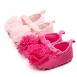Детская обувь для новорожденных, модная нескользящая Мягкая Обувь с цветочным принтом для девочек, m6 uk